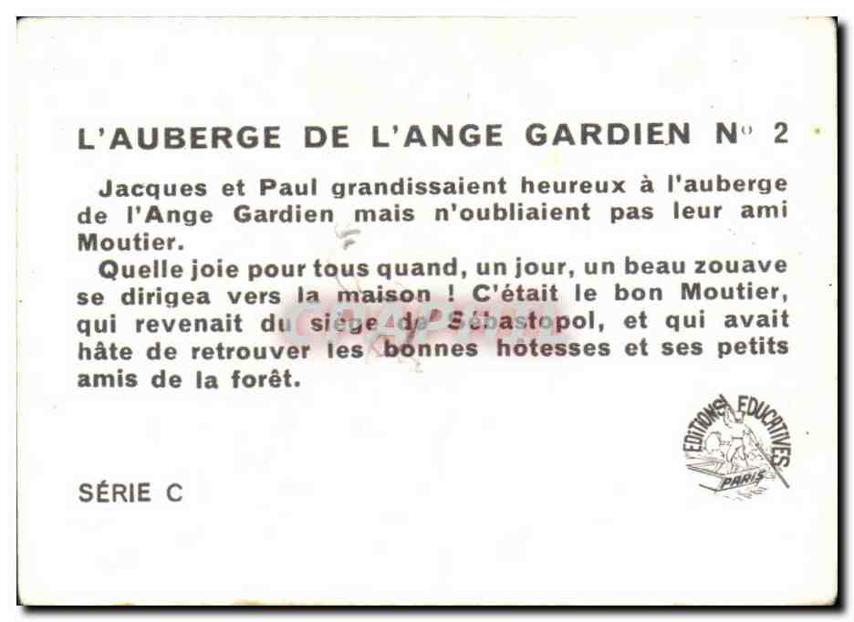 Image L auberge De L ange Gardien — Verso