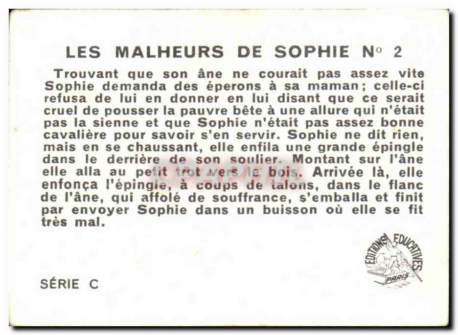 Image Les Malheurs De Sophie — Verso