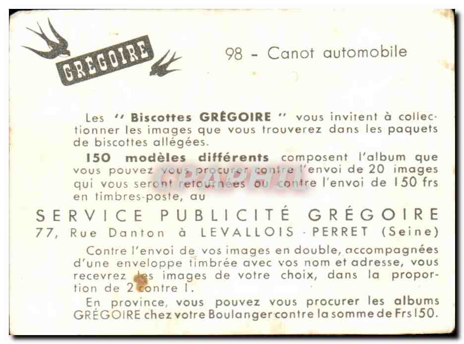 Image Canot Automobile Les Biscottes Gregoire — Verso