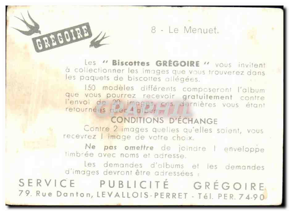 Image Le Menuet Les Biscottes Gregoire — Verso