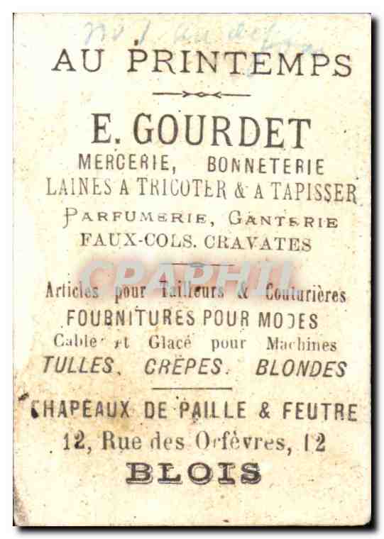 Image E Gourdet Mercerie Petit Papa Oest Aujourd Hui Ta Fete Rue des Orfevres Blois — Back
