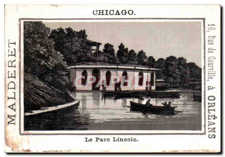CPA Chicago Rue de Gourville a Orleans Malderet Le Parc Lincoln Maison Dollon Malderet 