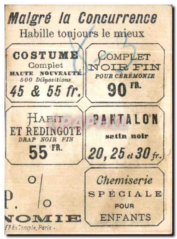 Chrom Chez Coutard Tailleur Mille Sebastienne consentez vous a pren dre M Anatole pour epoux Oui a condition Mariage — Rückseite
