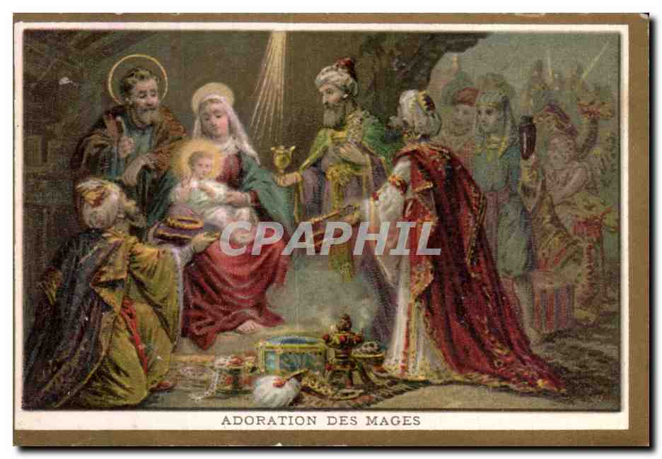 Chromo Adoration Des Mages 