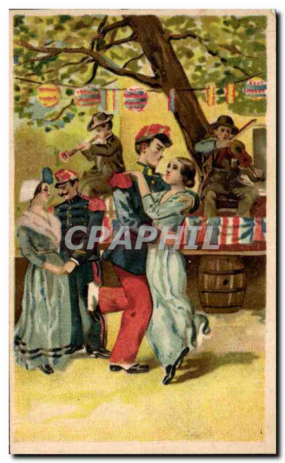 Chromo Vermicelle Macaroni Brusson Toulouse et Villemur Cinq Usines Les Plus grands Etablissements Militaria Violon