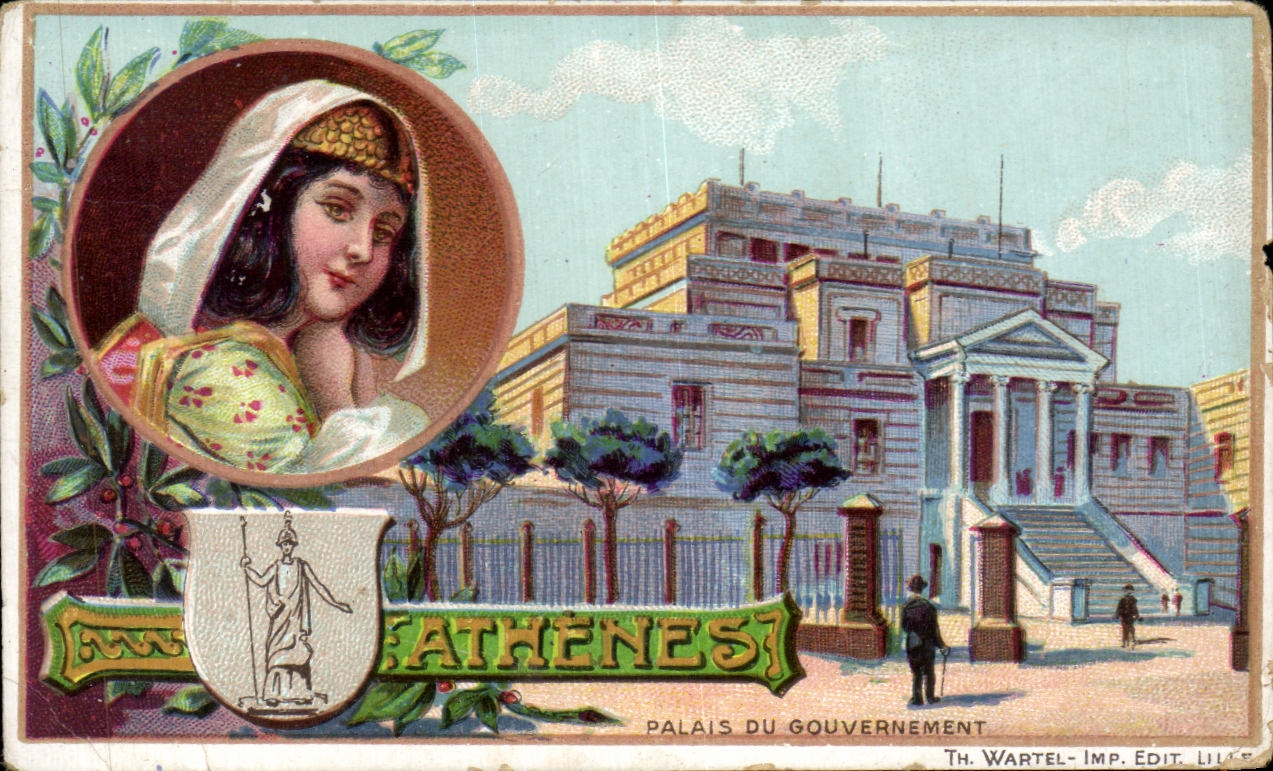 Chromo Athenes Palais Du Gouvernement Grece Greece Paul Airesse Cambrai Chicoree 