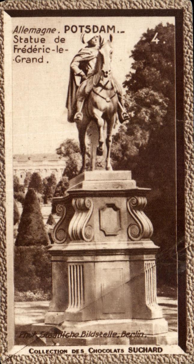 Image Allemagne Potsdam Statue de Frederic le Grand Cpllection Des Chocolats suchard 