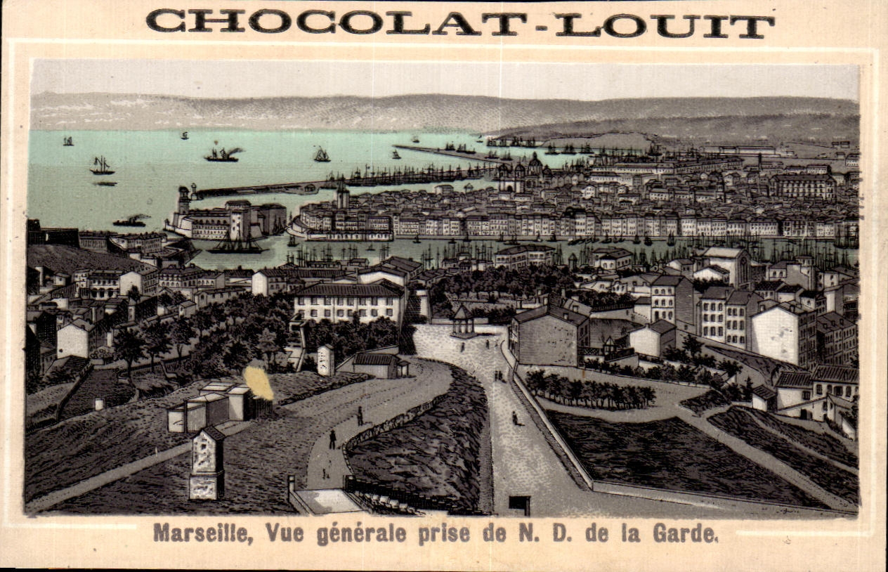 Chromo Chocolat Louit Marseille Vue generale prise de la Garde