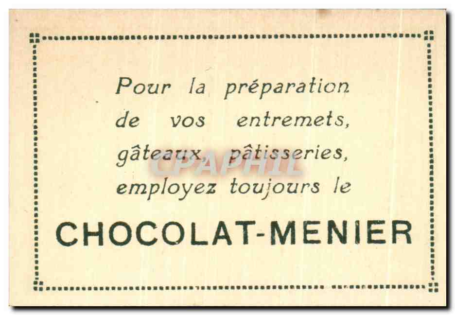 Image Collection du Chocolat Menier Londres La Cite  — Rückseite