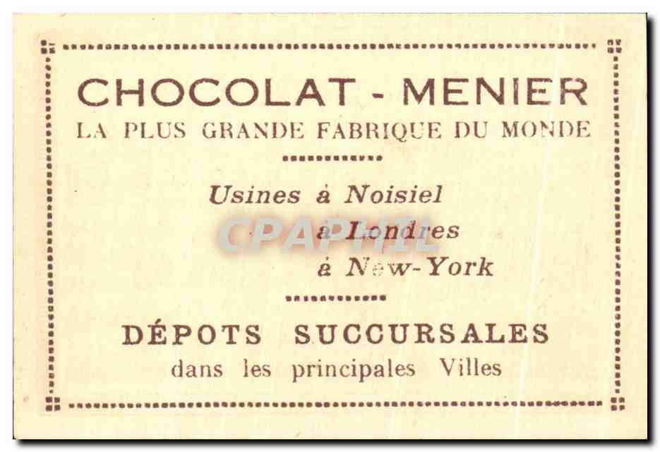 Image Collection du Chocolat Menier Madrid Grande Place  — Rückseite