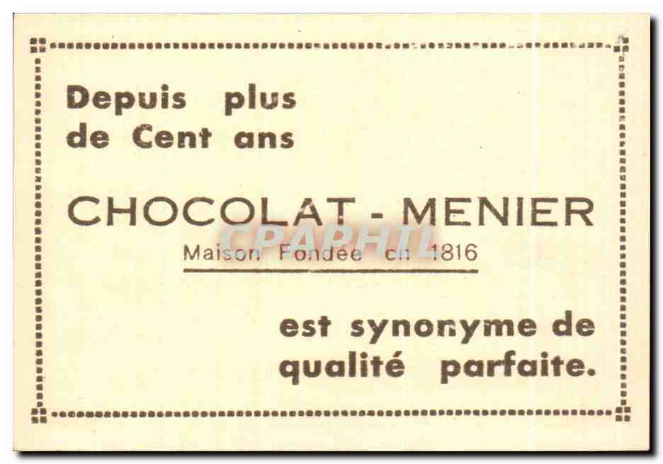 Image Collection Du Chocolat Menier Budapest Panorama — Verso