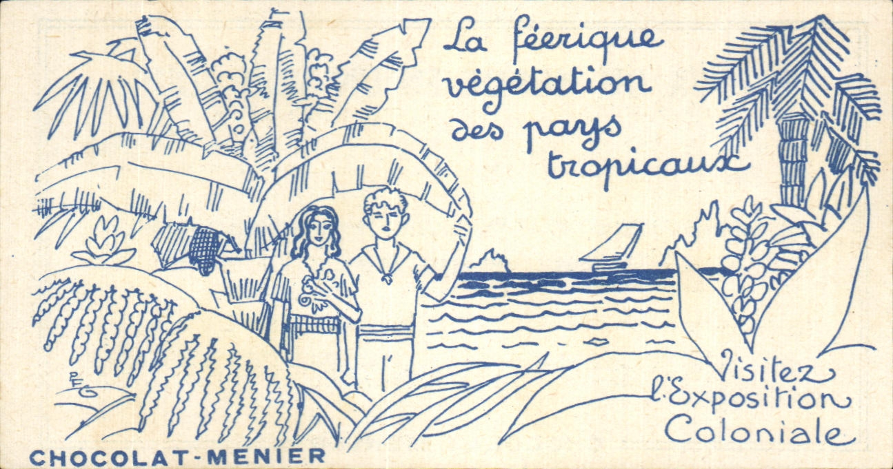 Image La Feerique vegetation des pays tropicaux Chocolat Menier Exposition coloniale