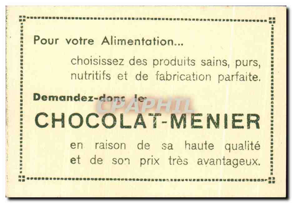 Image Collection Du chocolat Menier Edeleny Le Chateau — Verso