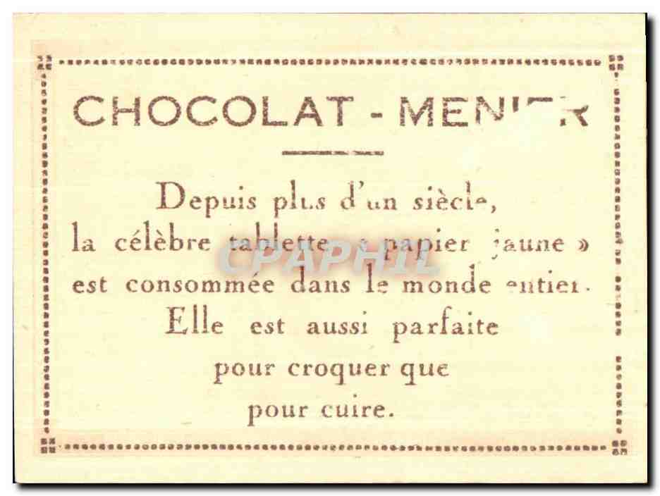 Image Collection Du Chocolat Menier Salamanque Portail De L'Eglise  — Verso
