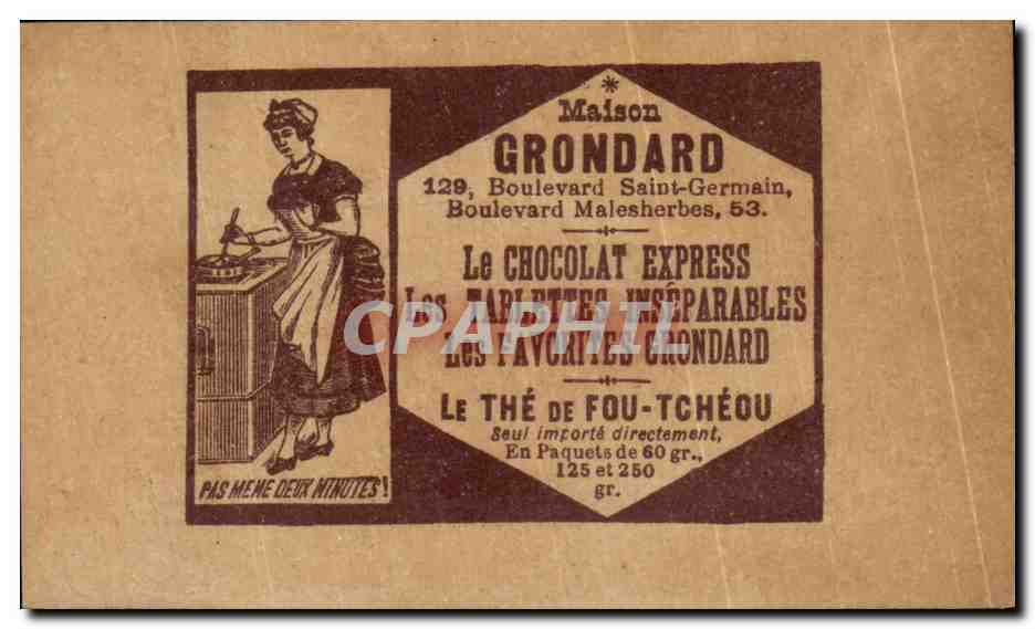 Chromo Chocolat Grondard Reflexion — Rückseite
