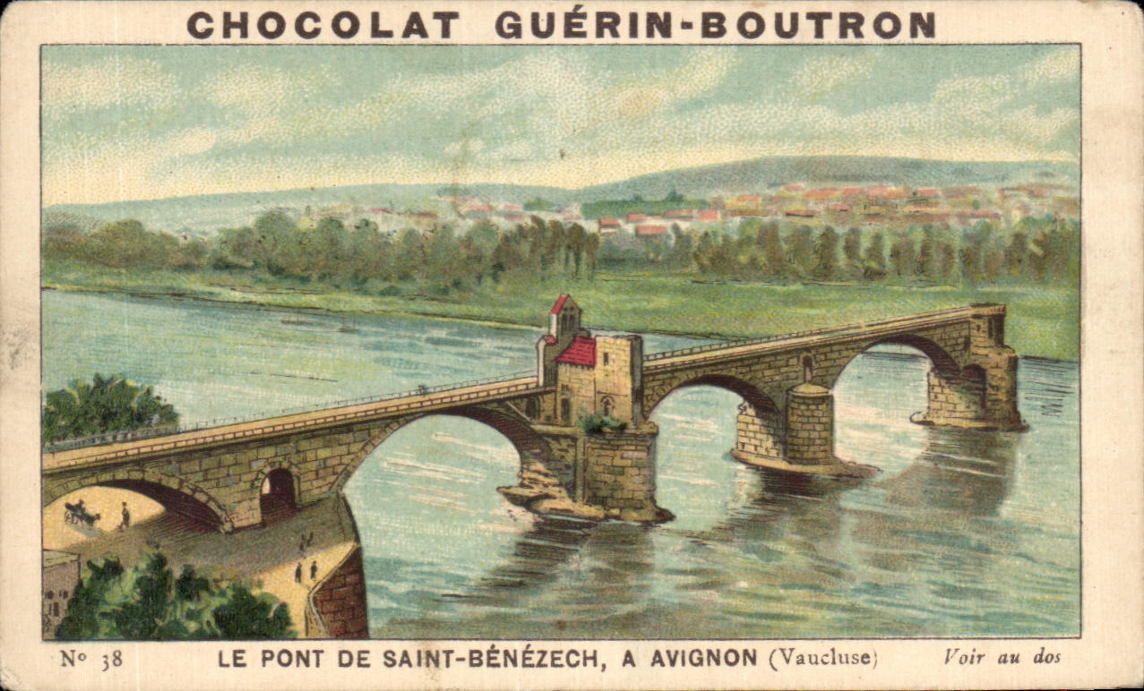 Image Chocolat Guerin Boutron Le pont De Saint Benezech A Avignon