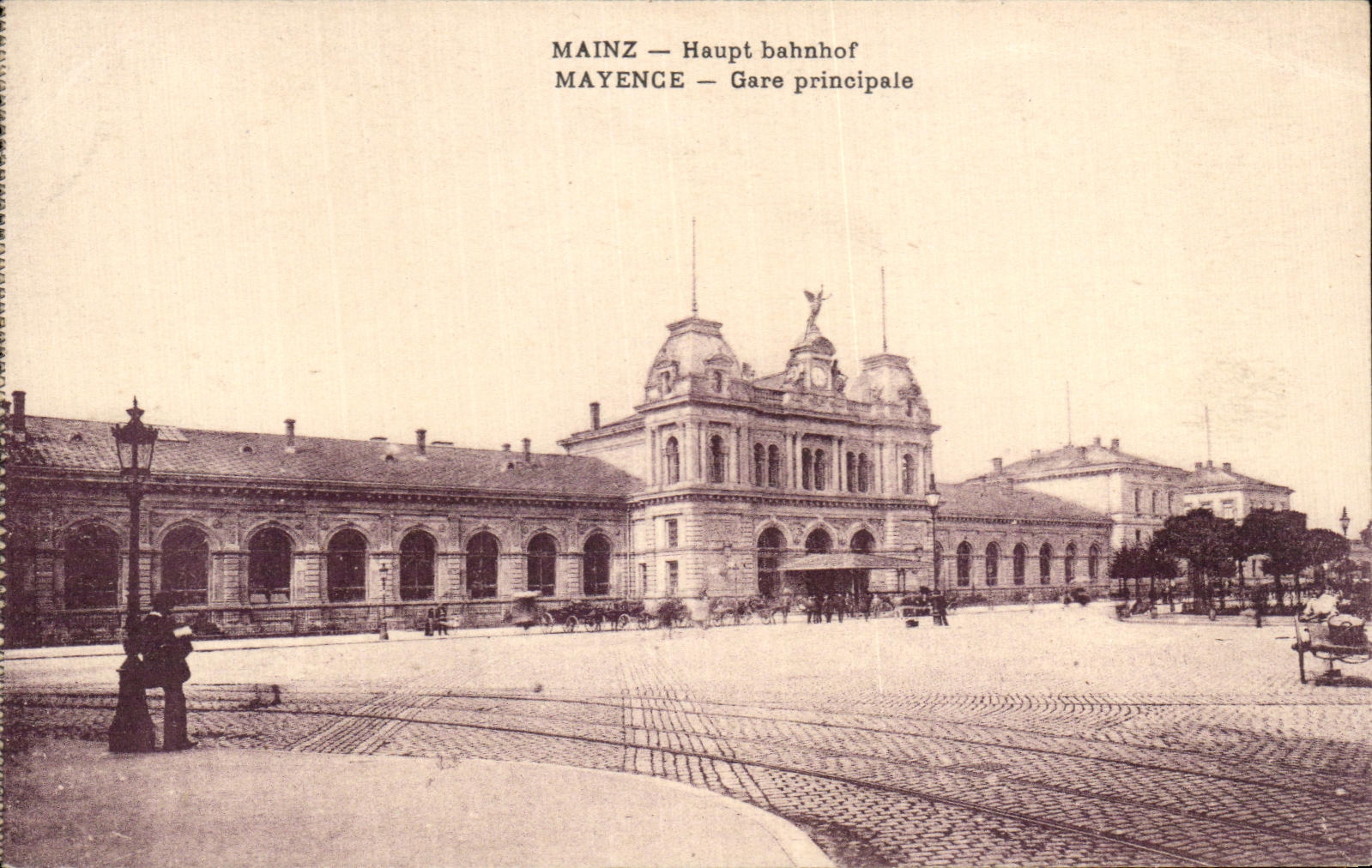 CPA Mainz Haupt bahnhof Mayence Gare principale