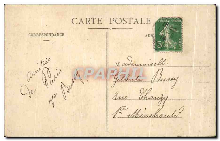 CPA Paris Le Sacre Gceur et le Funiculaire de Montmartre — Rückseite