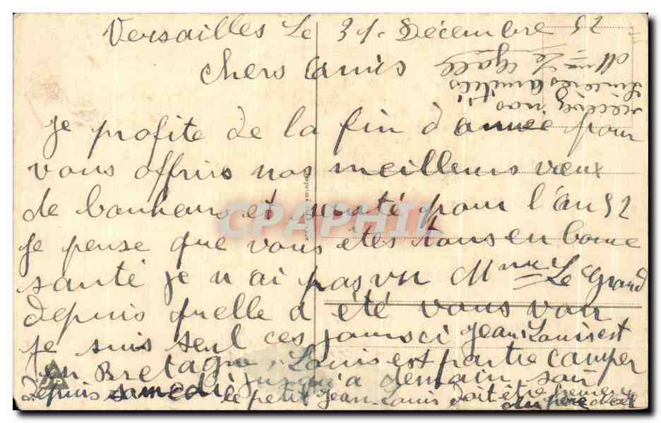 CPA Fantaisie Heureuse Annee — Rückseite