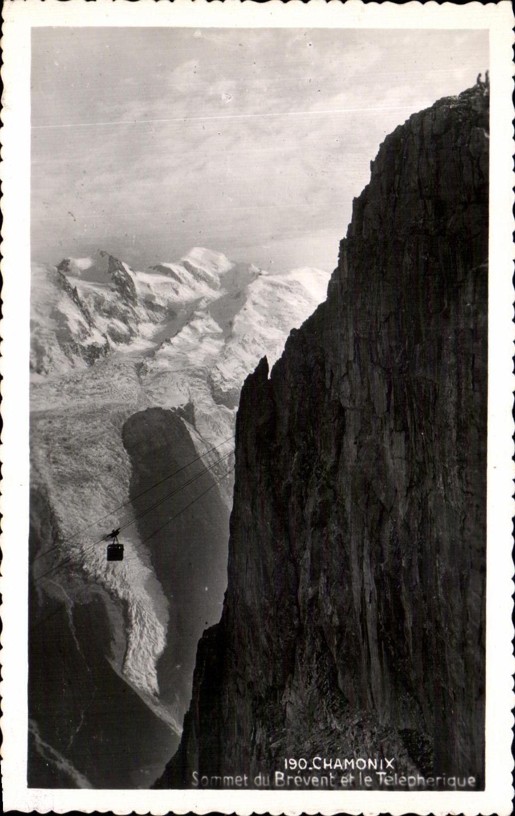 Sommet du Brevent et le Téléphérique — Chamonix — Édition J. Dorré