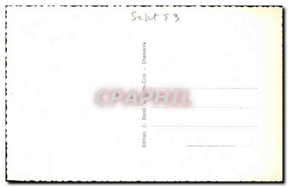 Sommet du Brevent et le Téléphérique — Chamonix — Édition J. Dorré — Verso