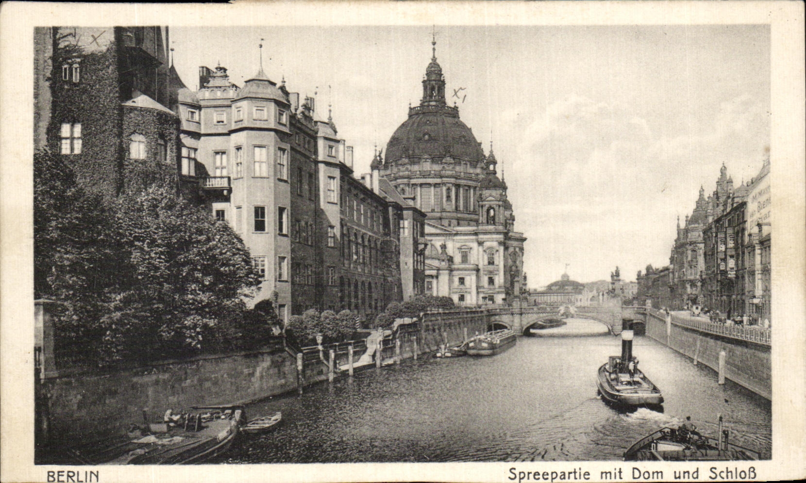 CPA Berlin spreepartie mit dom und schlob