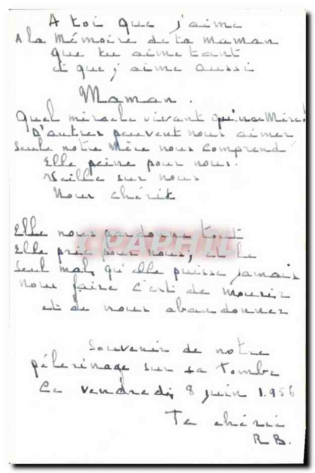 Image pieuse Rue Dareau Paris Pour ceux qui croient en toi Seigneur — Rückseite
