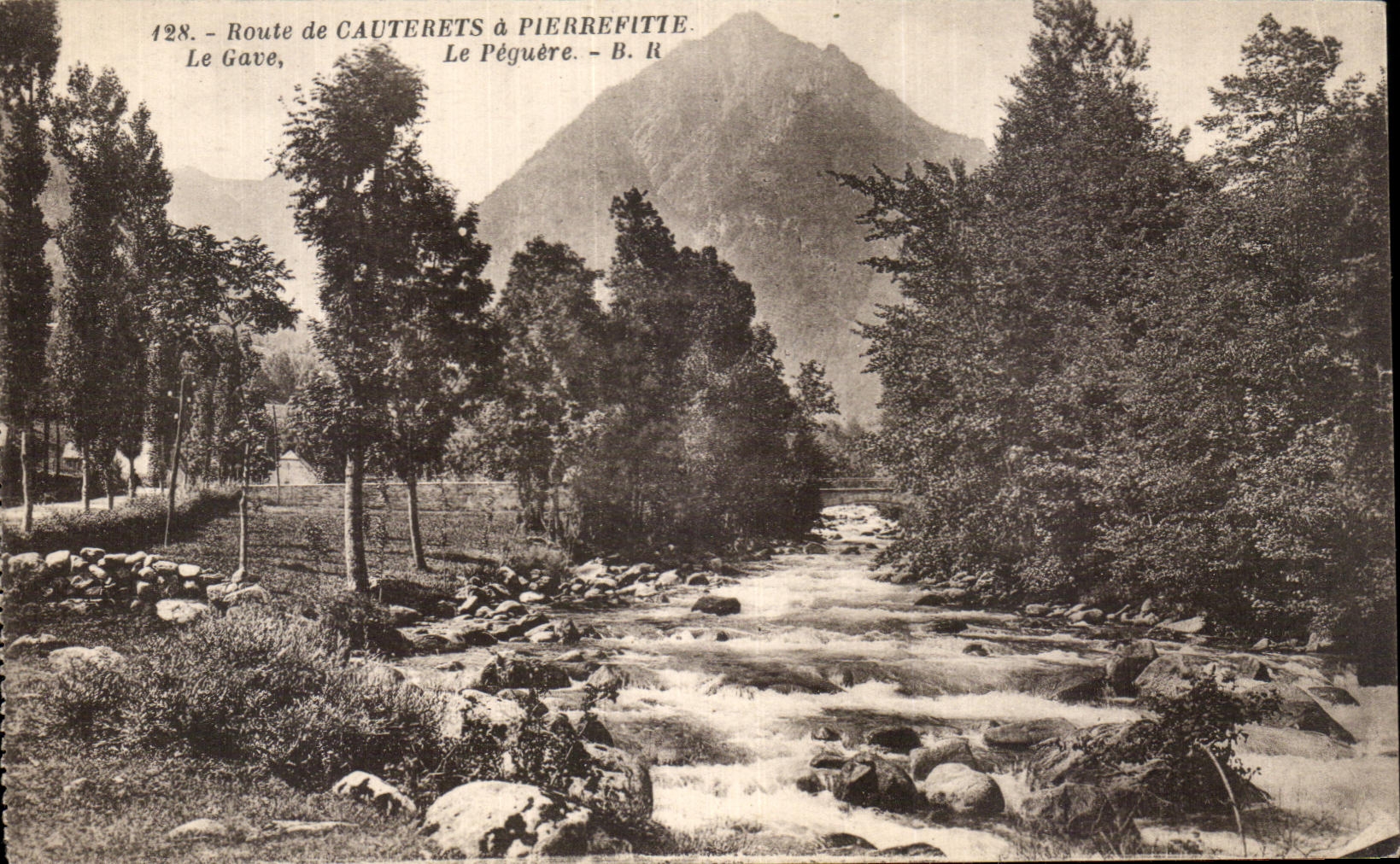 Route de Cauterets à Pierrefitte — Le Gave, Le Péguère — B. R.