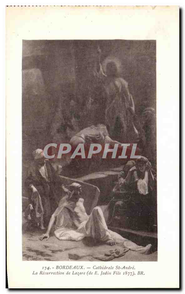 CPA Bordeaux Cathedrale St Andre La Resurrection de Lazare Jadin fils 1877