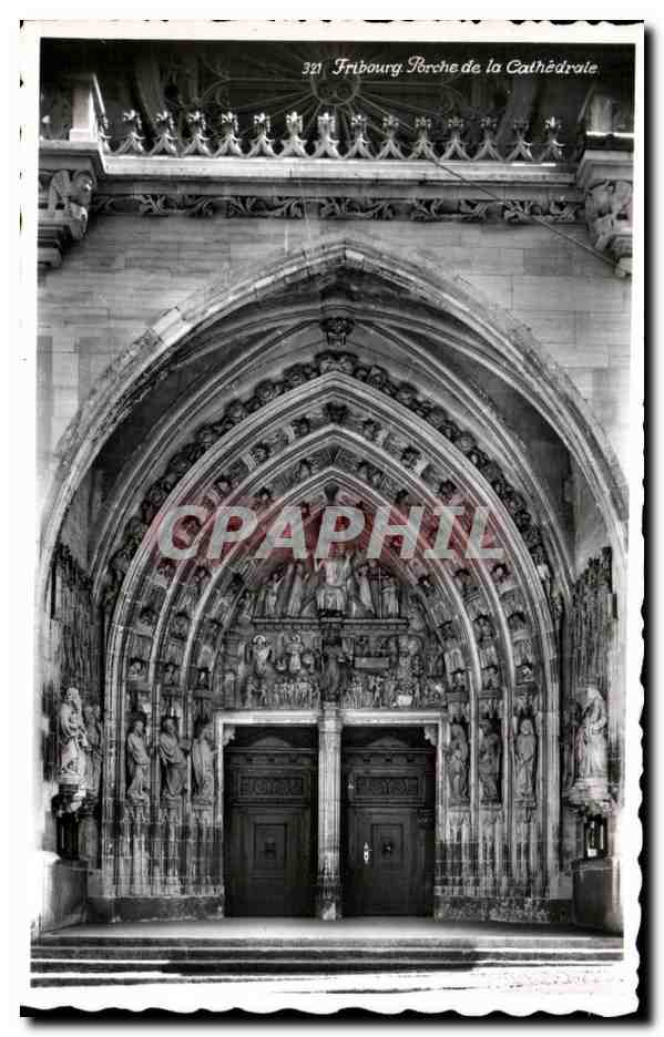 CPA Fribourg Porche de la Cathedrale