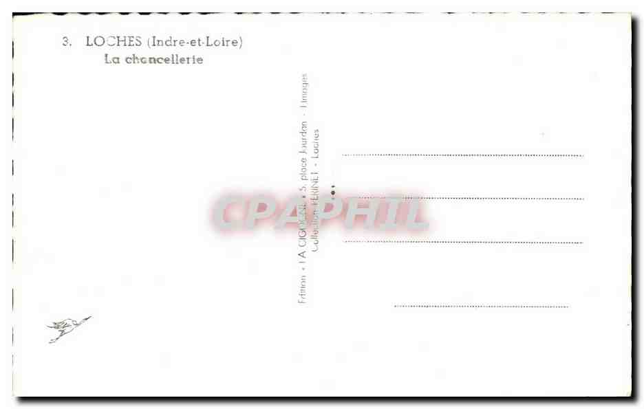 CPA Loches (Indre et Loire) La Chancellerie — Rückseite