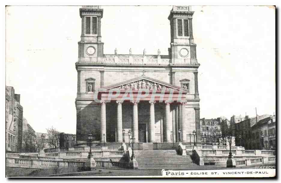 CPA Paris Eglise St Vincent De Paul