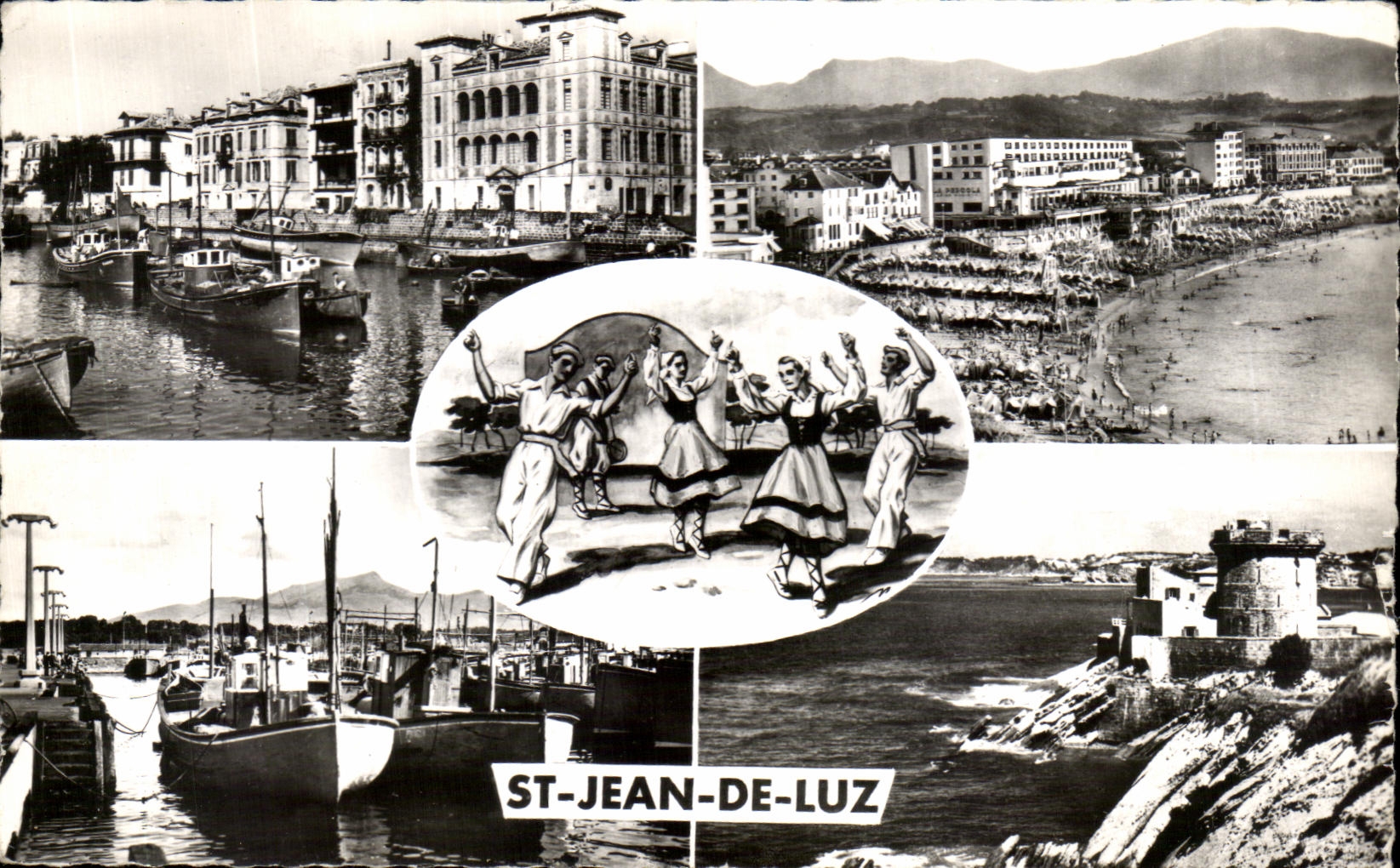 St-Jean-de-Luz — vista panorámica y escenas locales — Réal-Photo