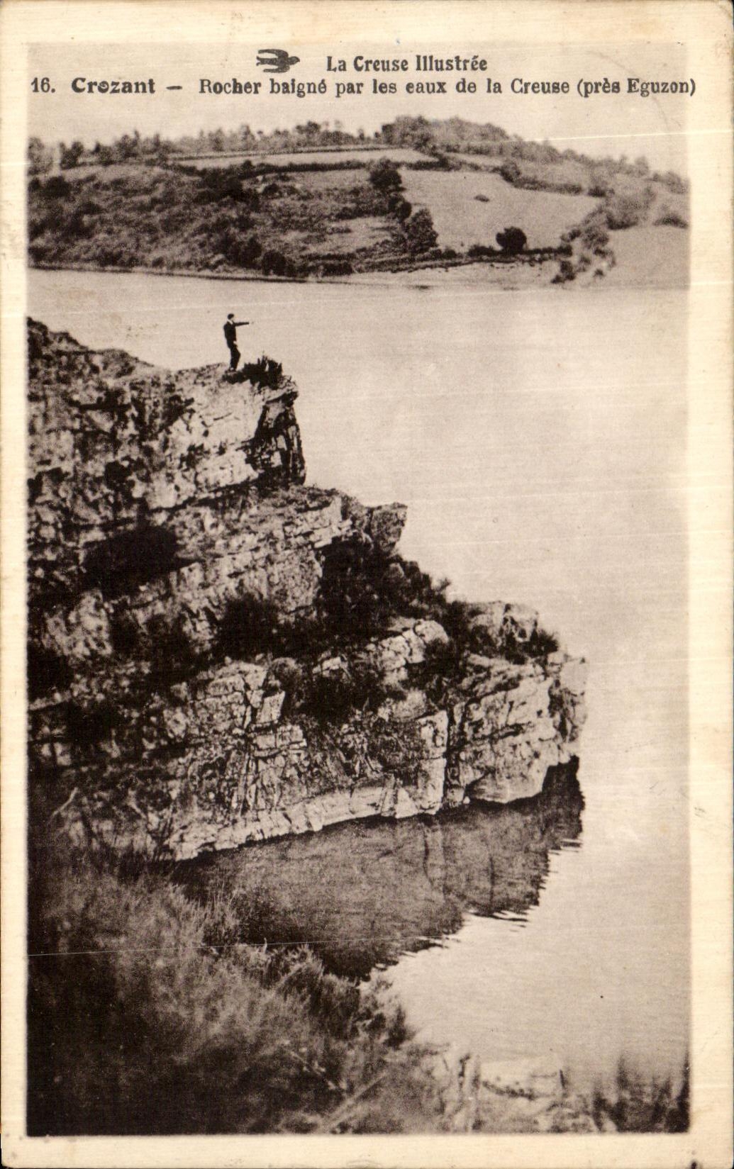 CPA La Creuse Illustree Crozant Rocher balgne par les eaux de la Creuse