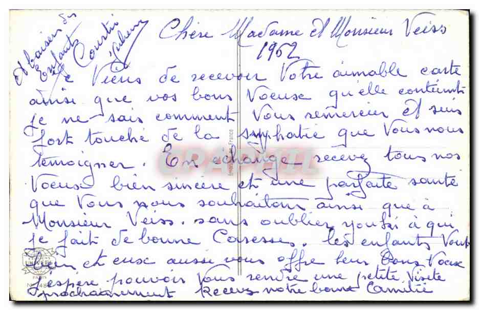 CPA Fantaisie Bonne Annee — Rückseite