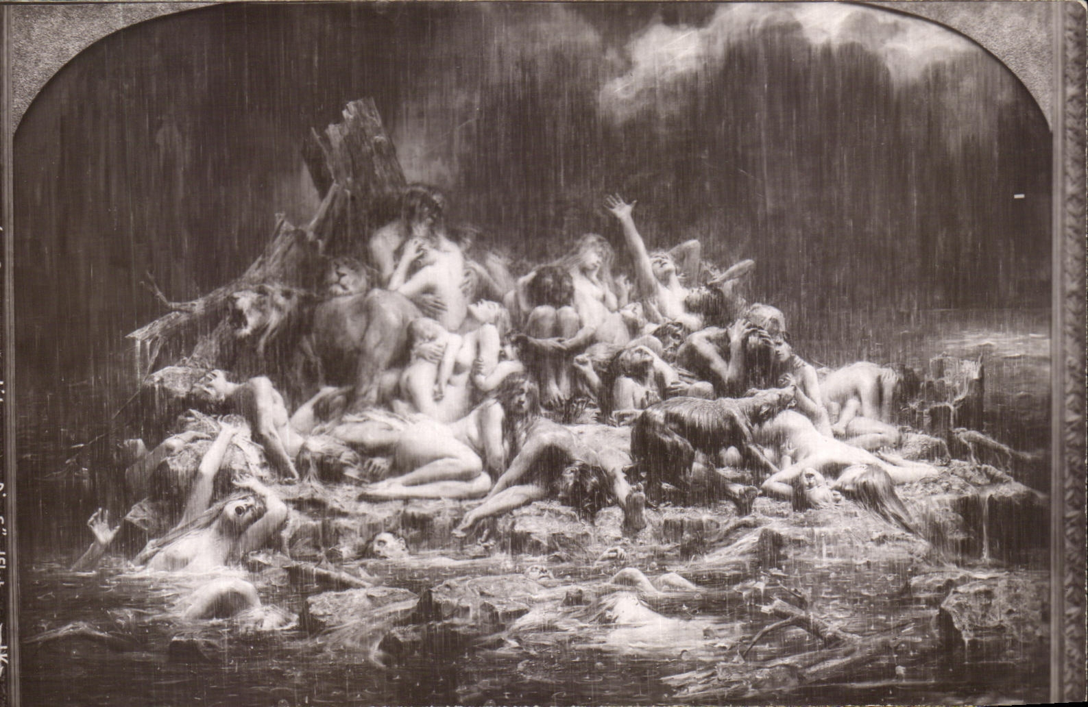 CPA Salon 1911 Leon Comerre Le deluge