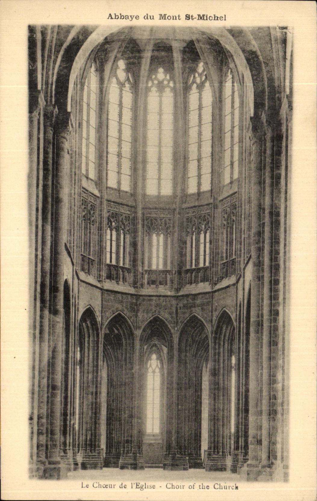 CPA Abbaye Du Mont Saint Michel Le Choeur de I'Eglise Chour of the Church