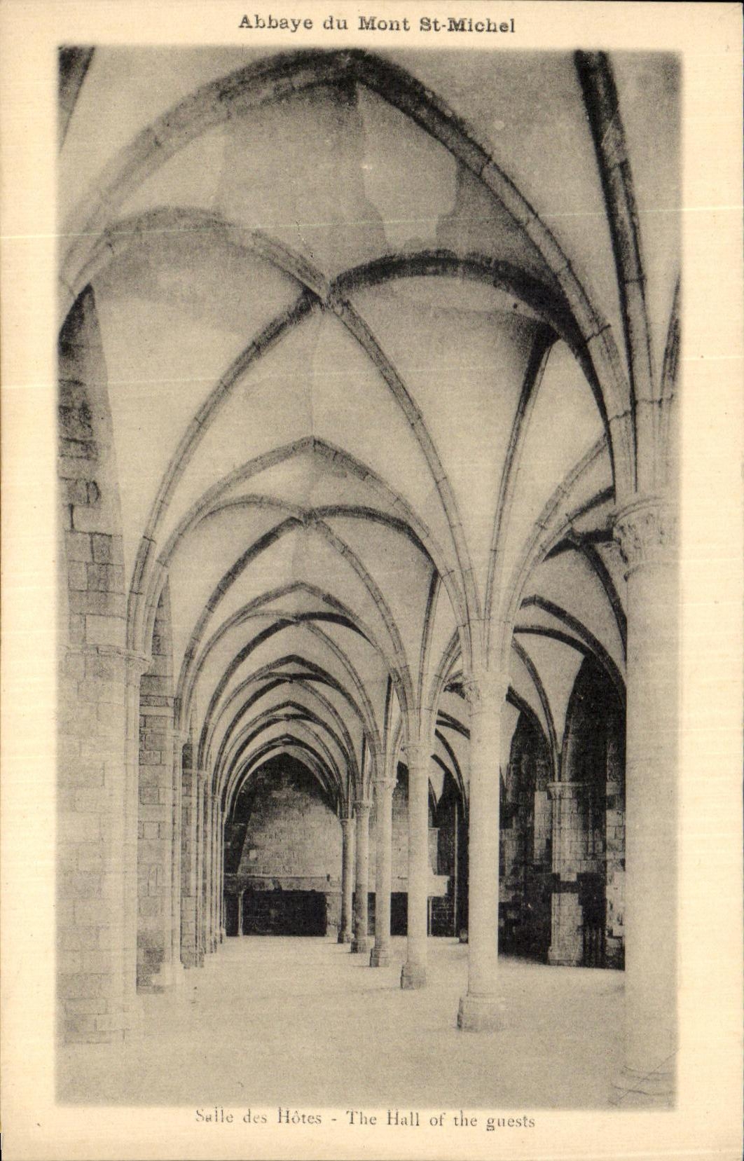 CPA Abbaye Du Mont Saint Michel Salle des Hotes The Hall of the guest