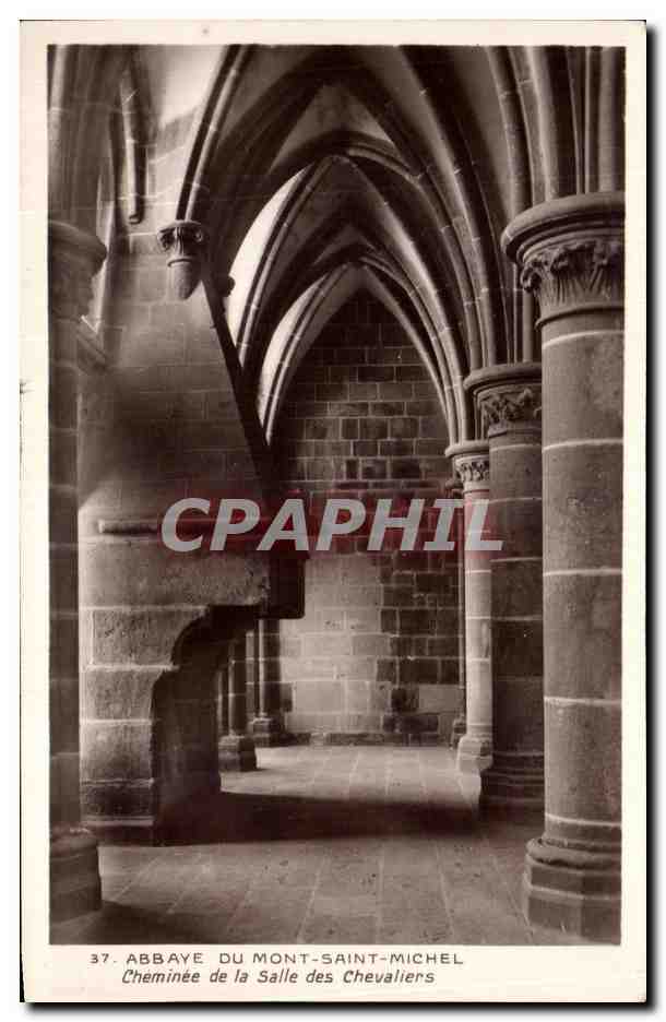 CPA Abbaye Du Mont Saint Michel Cheminee de la Salle des Chevaliers