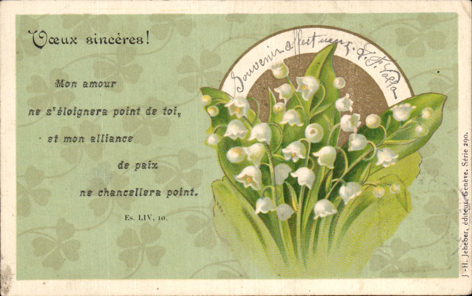 CPA Voeux sinceres Mon amour Muguet