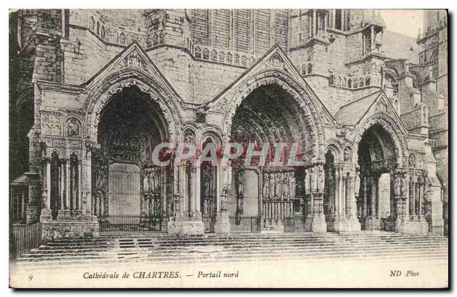 CPA Cathedrale de Chartres Portail nord