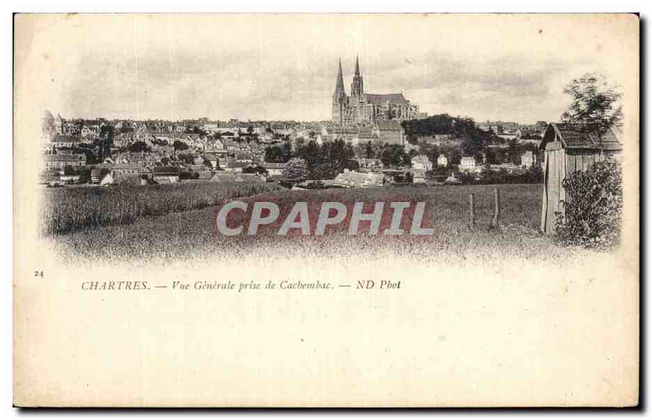 CPA Chartres Vue Generale prise de Cachenbac