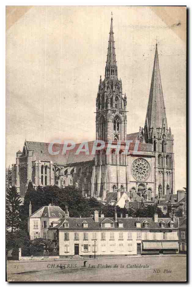 Chartres — The Spires of the Cathedral — ND Plot