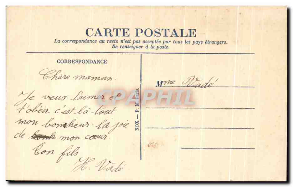 CPA Fantaisie Fleurs Bonne Fete — Back