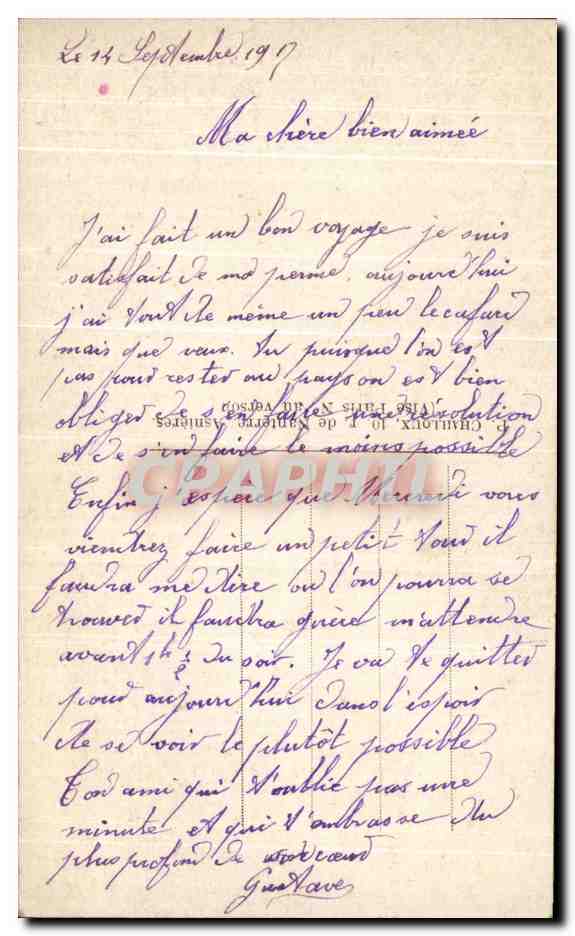 CPA Fantaisie Fleurs Femme Militaria Une Pensee — Verso