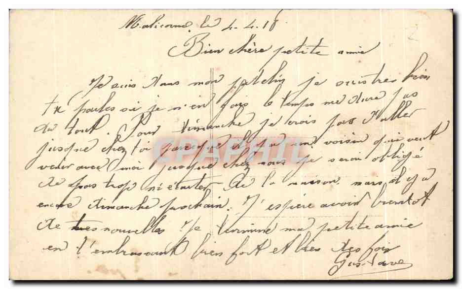 CPA Fantaisie Femme  — Rückseite