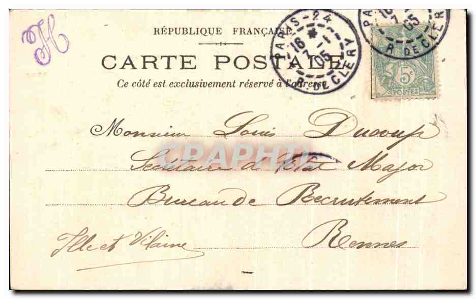 CPA Rose Moussue Fantaisie Fleurs  — Rückseite
