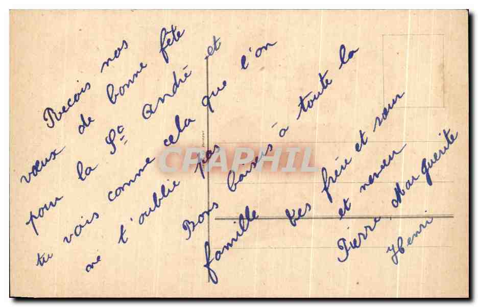 CPA Fantaisie Fleurs  — Verso