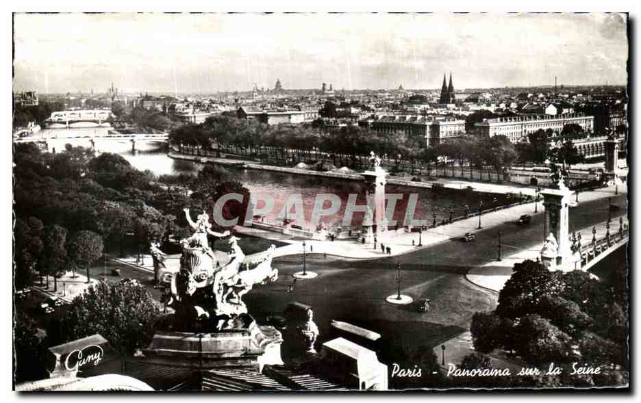 CPA Paris panoroma sur la seine