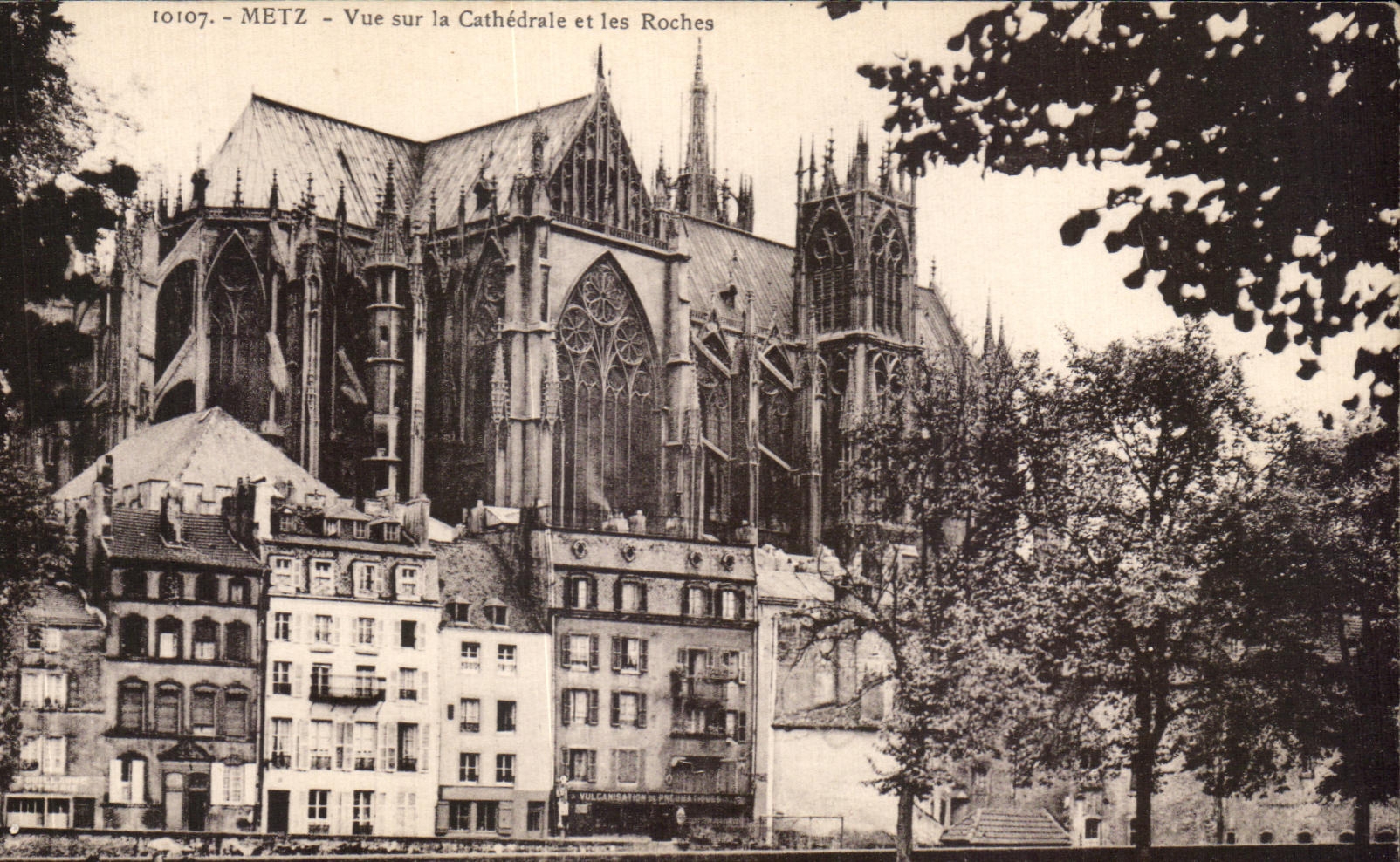 METZ - Vue sur la Cathédrale et les Roches — Cartes La Cigogne, Strasbourg